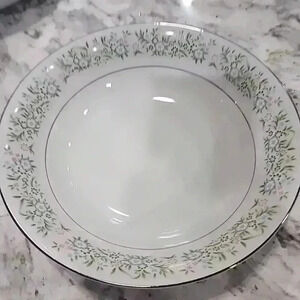 TAIHEI China SPRINGTIME Round Vegetable Bowl Silver Trim  9”